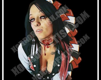 Undead Cheerleader | Adult Horror Die Cut Waterproof Laminated Sticker