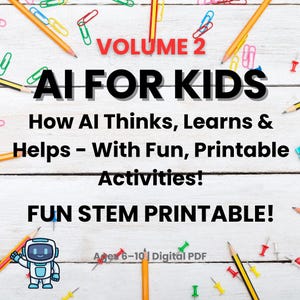 AI för barns arbetsbok: STEM-inlärning, åldrar 6-10 (digital PDF)