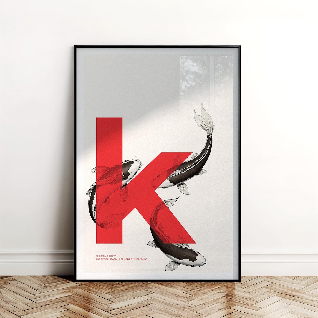 The Office Poster: Michael Scott Koi Pond Art - Etsy
