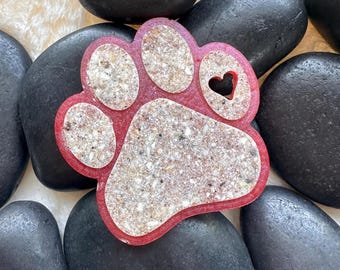 3" Pet Memorial Resin Heart – Ashes Infused, Vibrant Color Options, Custom Keepsake