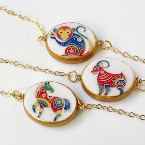 Chinese Animals Bracelet, Chinese Zodiac Jewelry , Year of the Dragon, Good Luck jewelry, Teen jewelry, Healing jewelry, Wishing well image 1