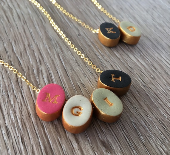 Mothers Day Letter Necklace Simple 