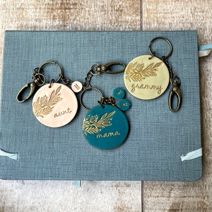 Stamped Keychain, Personalized, for Mom, Custom Keychain, Mama Gift, GRAMMY, Aunt Gift, for Auntie, for mama, Family Gifts image 8