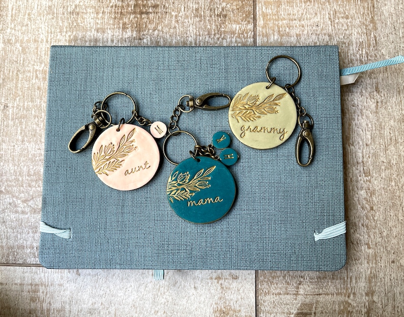 Stamped Keychain, Personalized, for Mom, Custom Keychain, Mama Gift, GRAMMY, Aunt Gift, for Auntie, for mama, Family Gifts image 8