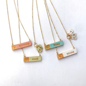 Spring Jewelry, Color Name Necklace, Pastel, Necklace for Mom, Nana, Aunt, Bubbie, Abuela, Yia Yia, Nonna and Mewmaw image 9