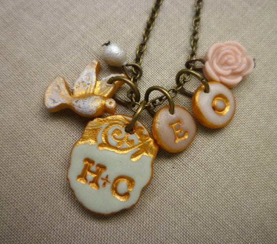 Initial Necklace Multiple Initial - Etsy