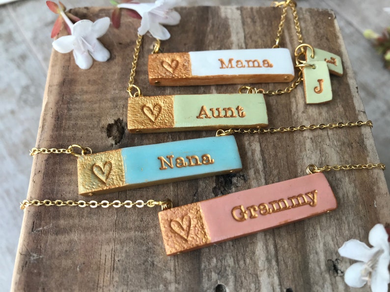 Spring Jewelry, Color Name Necklace, Pastel, Necklace for Mom, Nana, Aunt, Bubbie, Abuela, Yia Yia, Nonna and Mewmaw image 10
