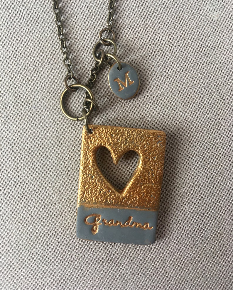 Mama Heart Necklace, Stamped for mom, for grandma, Nonna, Oma, Yia Yia, Stamped name necklace, handmade gift, Personalized for Mothers Day image 6