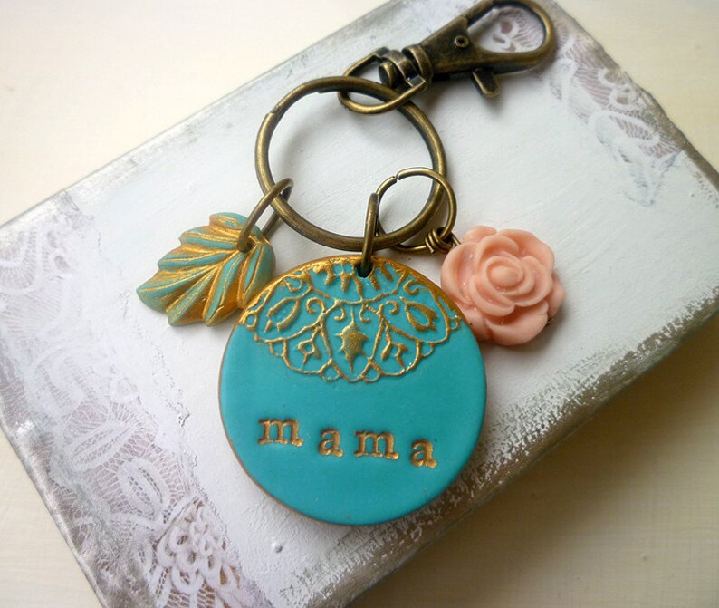 Personalized Keychain for Mom Custom Keychain Mama Gift Etsy
