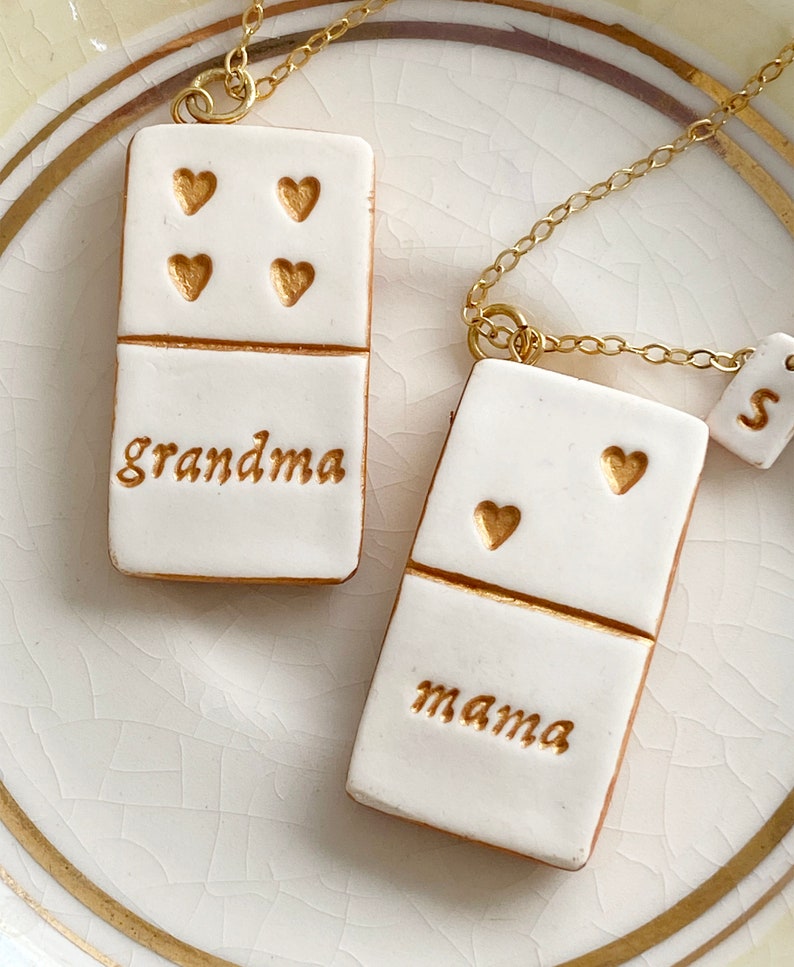Mama of 1, 2, 3, 4, Grandma of 4, 5, 6 , Mother's Day Jewelry, Domino Necklace, Multiple Grandkids necklace, Personalized Necklace for her image 7
