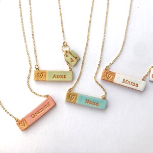 Spring Jewelry, Color Name Necklace, Pastel, Necklace for Mom, Nana, Aunt, Bubbie, Abuela, Yia Yia, Nonna and Mewmaw image 8