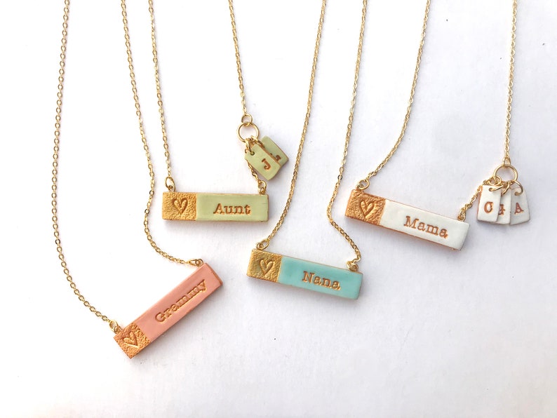 Spring Jewelry, Color Name Necklace, Pastel, Necklace for Mom, Nana, Aunt, Bubbie, Abuela, Yia Yia, Nonna and Mewmaw image 8