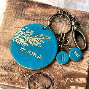 Stamped Keychain, Personalized, for Mom, Custom Keychain, Mama Gift, GRAMMY, Aunt Gift, for Auntie, for mama, Family Gifts image 1