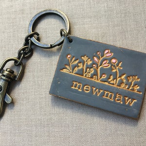 Handmade Grandma Keychain: Custom Grandchildren Initial Charms