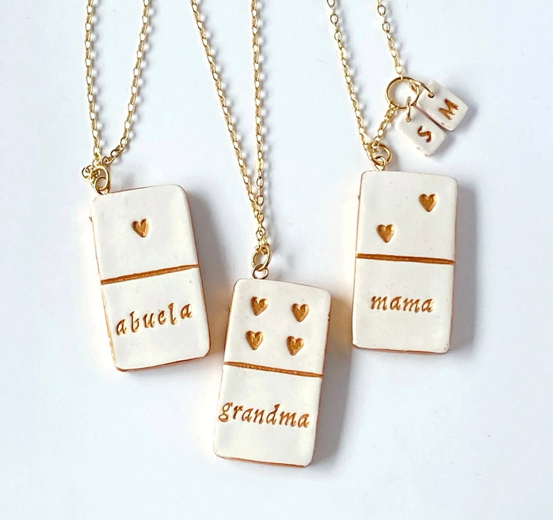 Mama of 1, 2, 3, 4, Grandma of 4, 5, 6 , Mother's Day Jewelry, Domino Necklace, Multiple Grandkids necklace, Personalized Necklace for her image 3