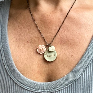 Mama Clay Necklace, Auntie Pendant, Grandma Jewelry, from daughter, from son, from niece, from nephew, from grandkids, Mother's Day 2024 image 8