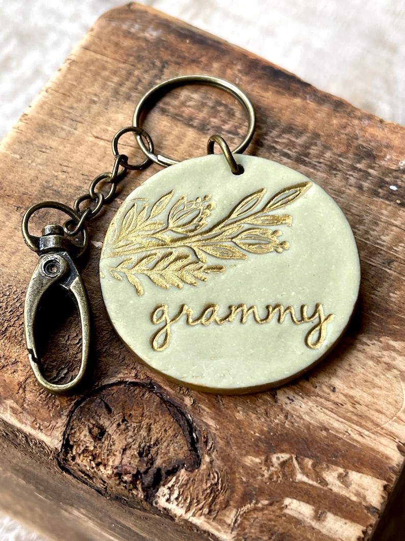 Stamped Keychain, Personalized, for Mom, Custom Keychain, Mama Gift, GRAMMY, Aunt Gift, for Auntie, for mama, Family Gifts image 5