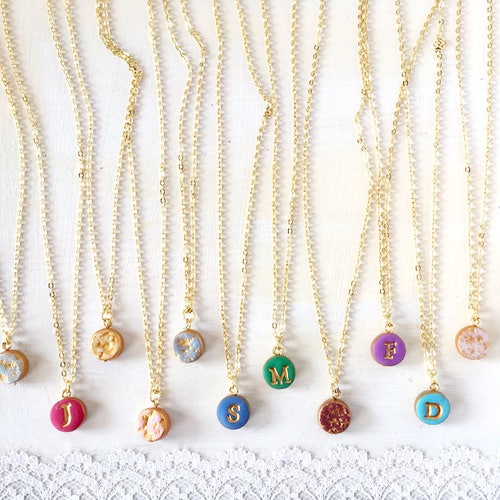 Birthstone Letter Reversible Dainty 