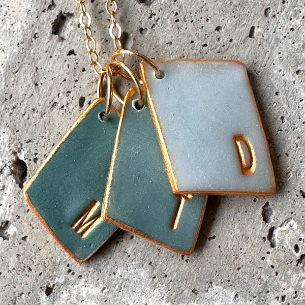 Family letters Necklace, Personalized Jewelry, Simple Dainty Necklace