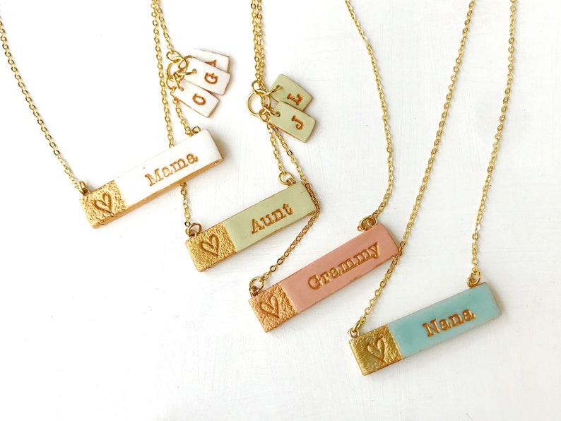 Spring Jewelry, Color Name Necklace, Pastel, Necklace for Mom, Nana, Aunt, Bubbie, Abuela, Yia Yia, Nonna and Mewmaw image 5