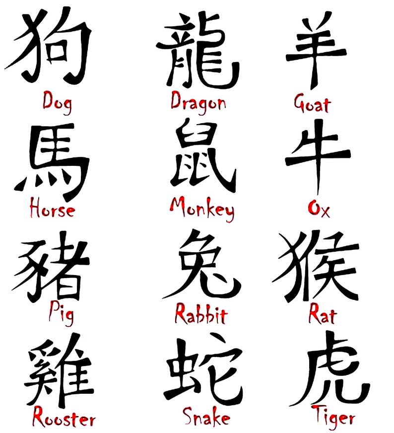 Chinese Zodiac Sign Necklace, Chinese Horoscope, Ideogram, Zodiac Sign, Teenager Gift, Chinese Astrology image 7