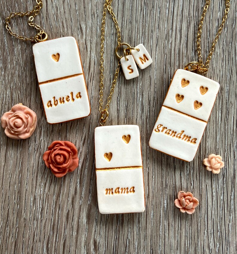 Mama of 1, 2, 3, 4, Grandma of 4, 5, 6 , Mother's Day Jewelry, Domino Necklace, Multiple Grandkids necklace, Personalized Necklace for her image 2
