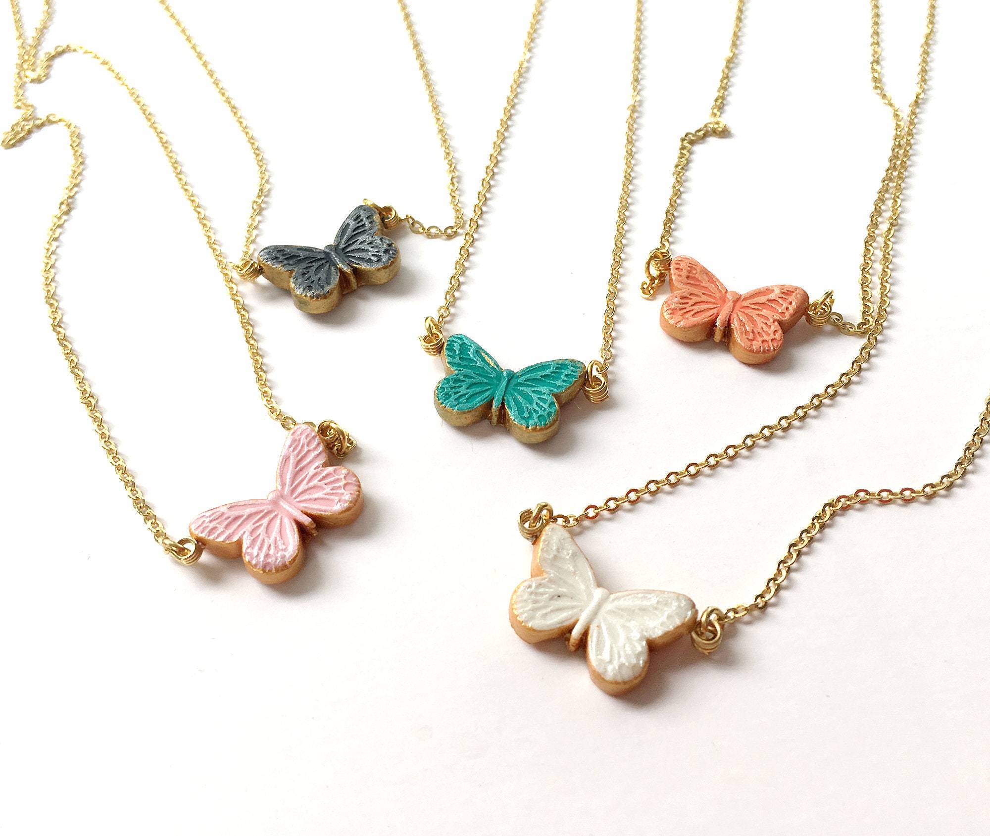Little BUTTERFLY Necklace Colourful 