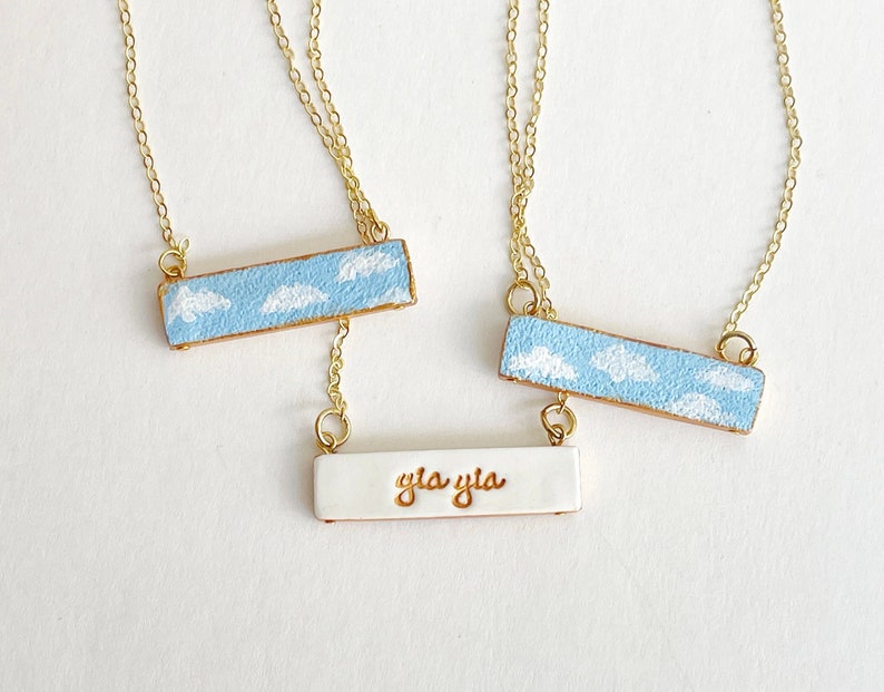 Stamped Reversible Bar Necklace, Christmas Gift, Name stamped Colorful Vertical Bar on Gold chain, Dainty Women's Jewelry, 2 in 1 Necklace 