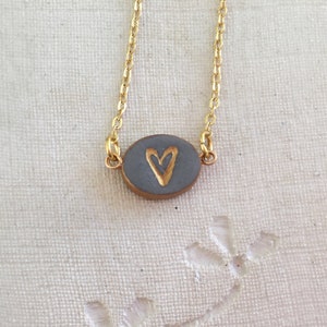 Tiny Heart Necklace The most adorable dainty piece of jewelry in the world image 7