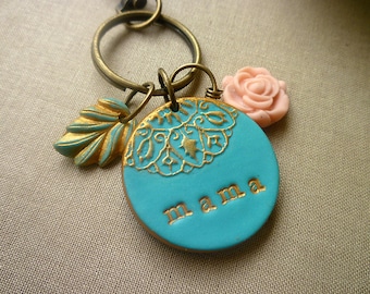 Personalized Keychain for Mom, Custom Keychain, Mama Gift, Grandmother Gift, Mother's Day , keyring, monogram, women keychain, teacher gift