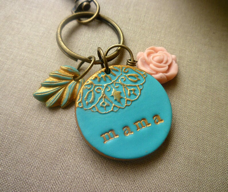 Personalized Keychain for Mom Custom Keychain Mama Gift Etsy