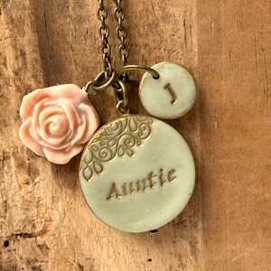 Mama Clay Necklace, Auntie Pendant, Grandma Jewelry, from daughter, from son, from niece, from nephew, from grandkids, Mother's Day 2024 image 6