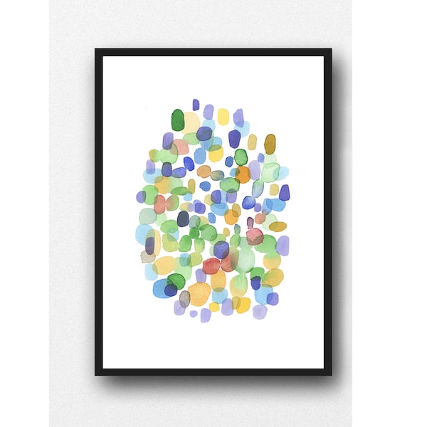 Colorful Art, Watercolor Print, Abstract Watercolor print, colorful painting, Contemporary Wall Art