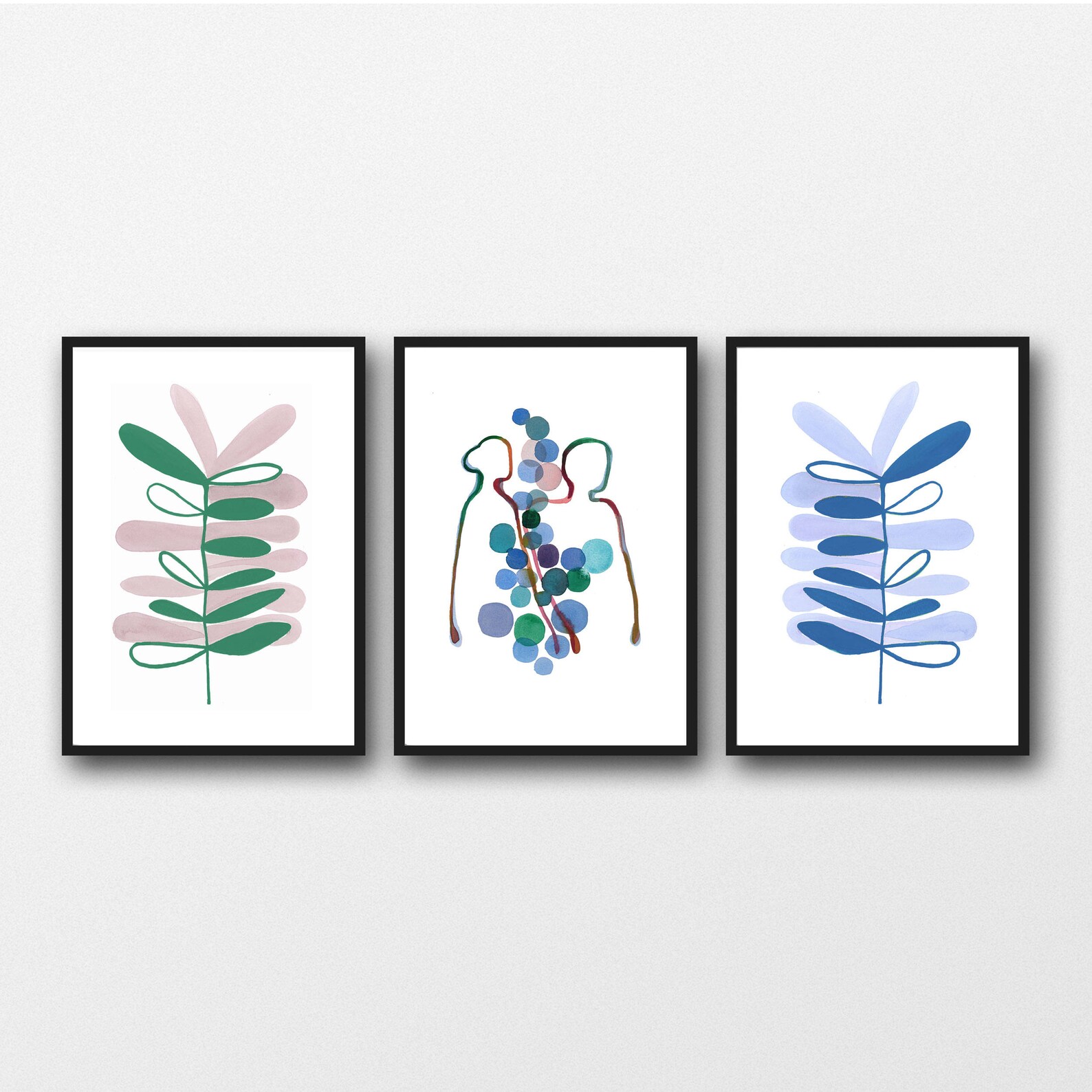 Bedroom Wall Art Wedding Gift for Couples Watercolor Prints Etsy