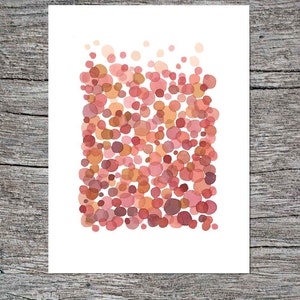 Abstract watercolor painting Living Coral, Living Room Decor, Nursery Room Decor image 3