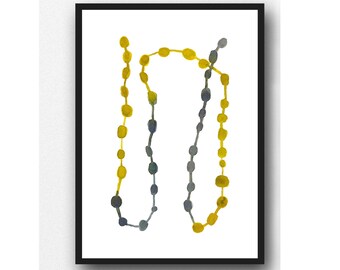 Abstract Watercolor Prints Set of 3 Prints, Abstract Modern Living Room Decor, Minimalist Art, Free shipping