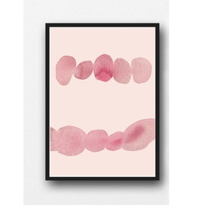 Minimalist Wall Art,  Minimal Abstract Art, Minimal Print, Pink Connections