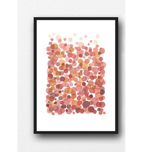 Abstract watercolor painting Living Coral, Living Room Decor, Nursery Room Decor