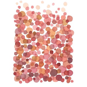 Abstract watercolor painting Living Coral, Living Room Decor, Nursery Room Decor image 2