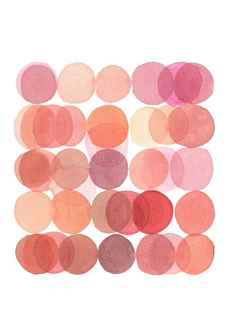 Blue Bubbles Watercolor Blue Painting Modern Home Decor Etsy