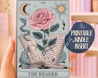 Inserto Kindle "El Lector" para BookTok Girls / Descarga digital / Funda Kindle / Imprimible para Kindle Paperwhite / Bookstagram