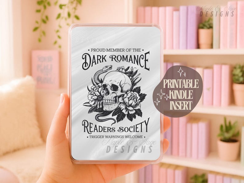 Dark Romance Kindle Insert for Booktok Girls | Digital Download ...