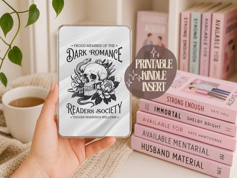Dark Romance Kindle Insert for Booktok Girls | Digital Download ...
