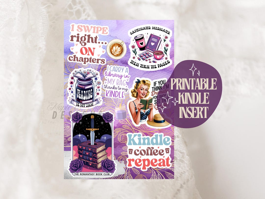 Kindle Insert for Booktok Girls | Digital Download | Kindle Sleeve ...