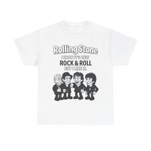 Camiseta de Rolling Stone, estilo Cuphead - Camiseta gráfica para fanáticos de los videojuegos retro, estilo vintage y dibujos animados clásicos - Camiseta unisex de algodón para hombre