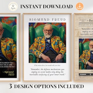 Funny Freud Art Print: Psychology Office Decor (Digital Download)