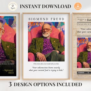 Funny Freud Art Print: Psychology Office Decor (Digital Download)