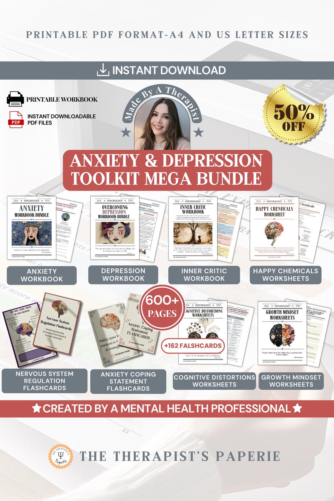 600+ Pages Anxiety & Depression Toolkit Mega Bundle PDF: Anxiety ...