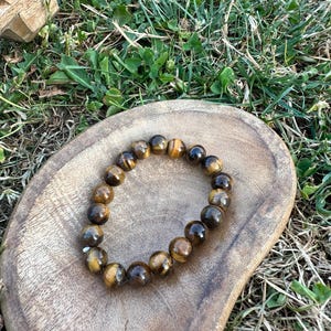 Tiger&#39;s Eye Stone Bracelet 8mm Beads