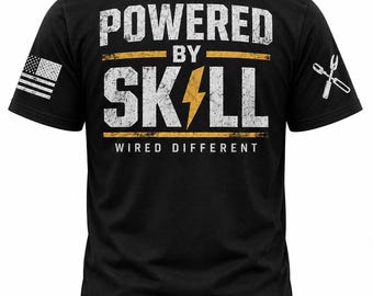 Electrician-Powered By Skill T-Shirt